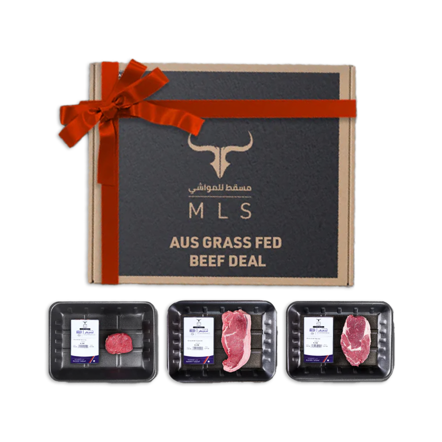 AUS Grass- Fed Beef Steaks Trio Box