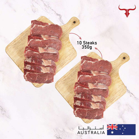 Abu Dhabi - 10 steaks offer AUS Grass-Fed Beef Ribeye 