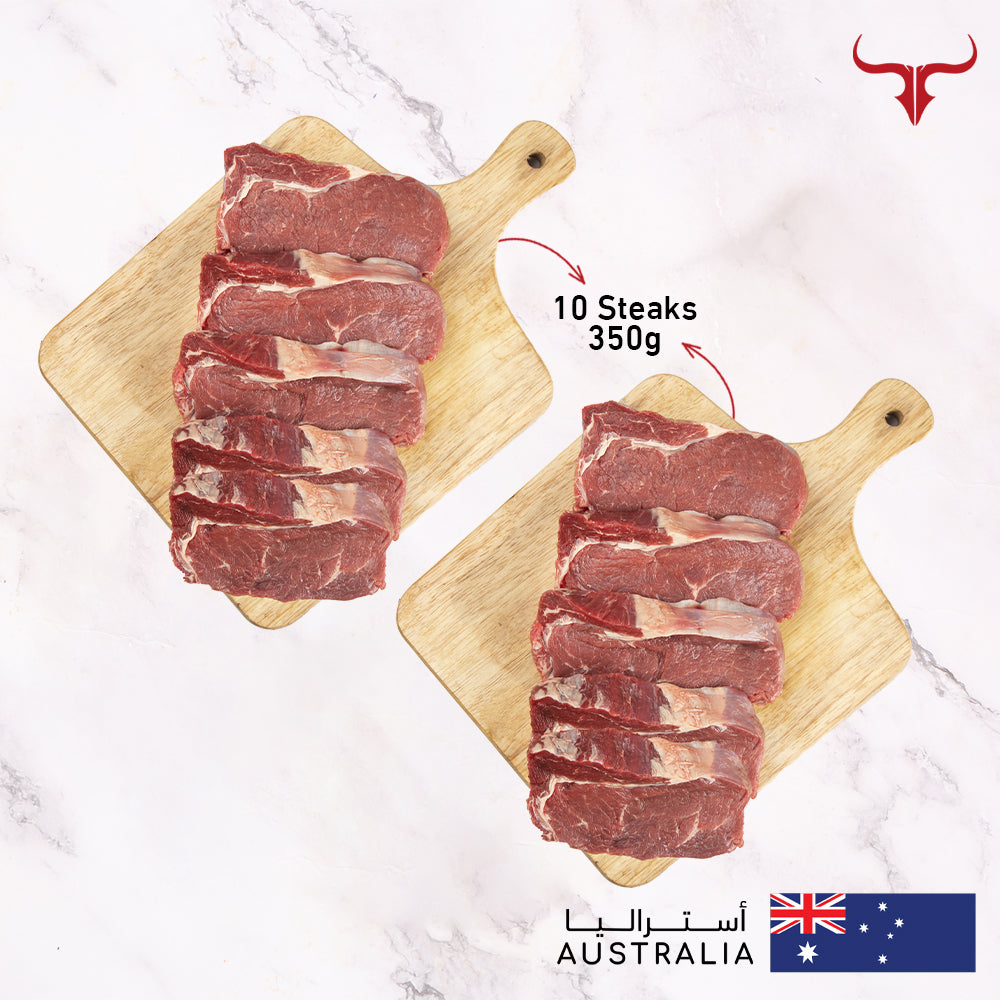 10 steaks offer AUS Grass-Fed Beef Striploin