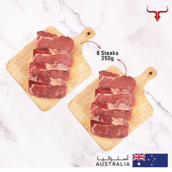 8 steaks offer AUS Grass-Fed Beef Striploin