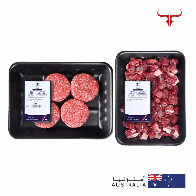 AUS Grass-Fed Beef Mishkak and Burger Box 3kg