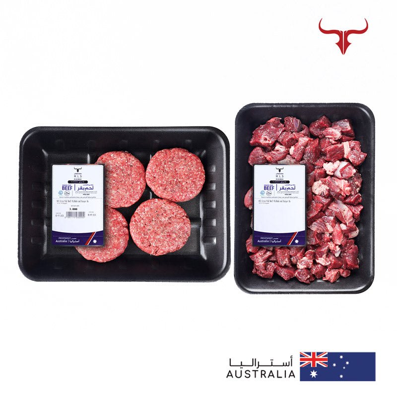 AUS Grass-Fed Beef Mishkak and Burger Box 3kg