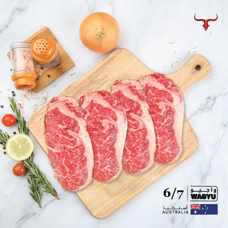 4 steaks offer AUS Wagyu Beef Ribeye Steak MB 6/7 250gm x 4 - MLS UAE