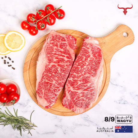 AUS Wagyu Beef Striploin Steak MB 8/9 - MLS UAE