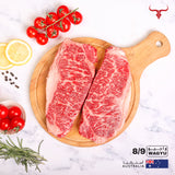 2 steaks offer AUS Wagyu Beef Striploin Steak MB 8/9 250gm x 2