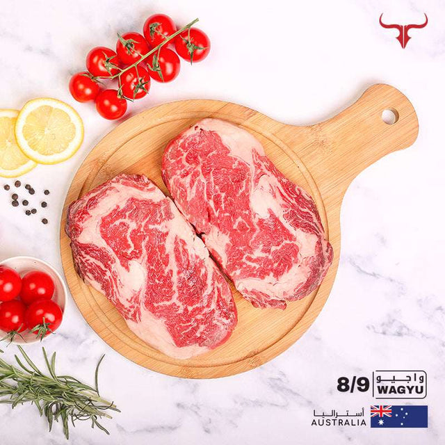 2 steaks offer AUS Wagyu Beef Ribeye Steak MB 8/9