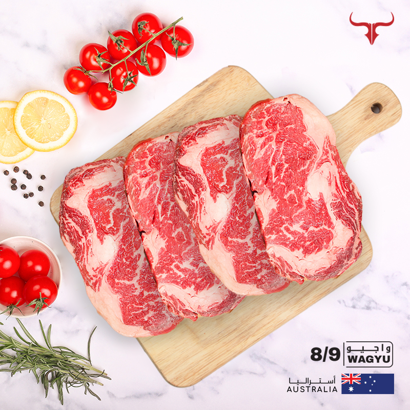 4 steaks offer AUS Wagyu Beef Ribeye Steak MB 8/9 250gm x 4