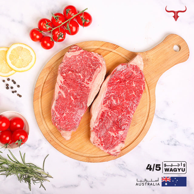 AUS Wagyu Beef Striploin Steak MB 4/5 - MLS UAE