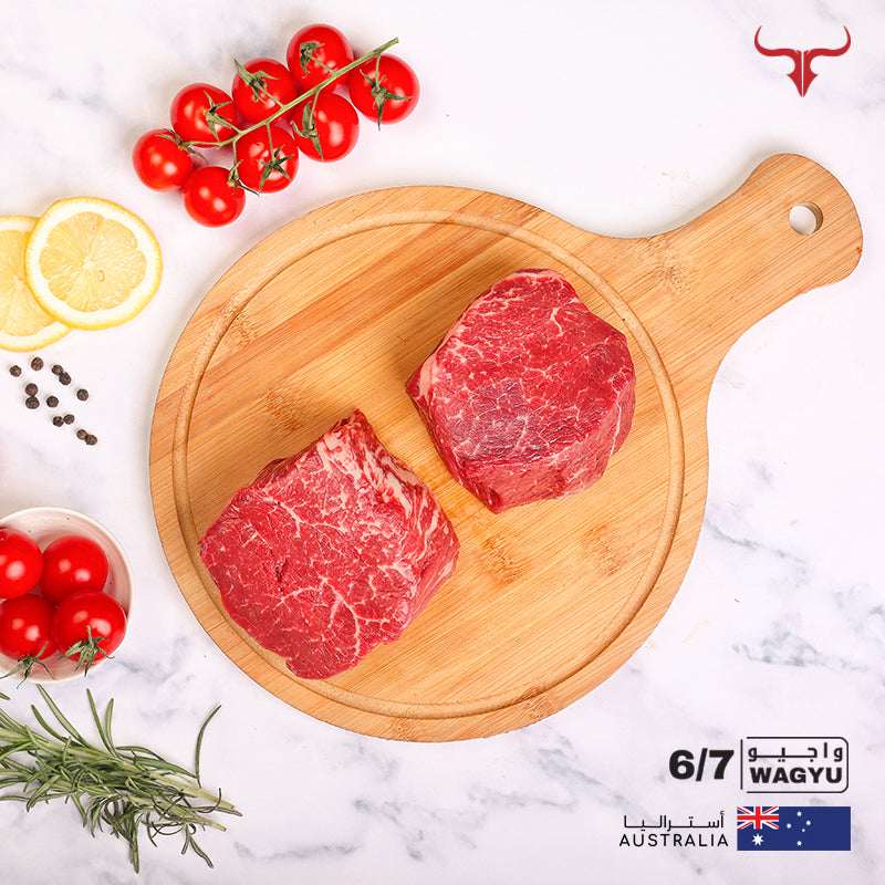 2 steaks offer AUS Wagyu Beef Tenderloin Fillet Mignon Steak MB 6/7