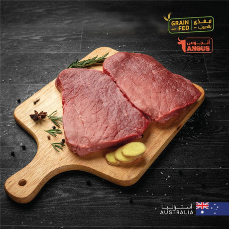 Muscat Livestock Australian Black Angus Beef 2 steaks of 250gm each AUS Angus Beef Topside Steak