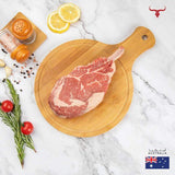 Muscat Livestock Australian Black Angus Beef AUS Grain-Fed Black Angus Beef Bone-in Ribeye Steak MB2+ x 1 steak