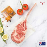 Muscat Livestock Australian Black Angus Beef AUS Grain-Fed Black Angus Frenched Tomahawk 900gm+ x 1 steak