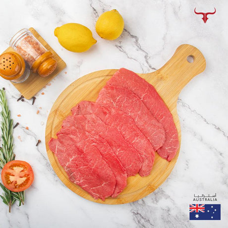 Muscat Livestock Australian Grass-fed Beef AUS Grass-Fed Thin Beef Slices - 500 gm