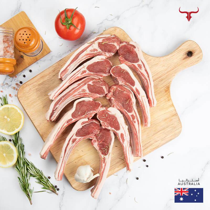 Muscat Livestock Australian Lamb AUS Bone-in Lamb Ribs Standard Chops 6-7 pieces - 1 kg