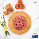 Muscat Livestock Australian Wagyu Beef 500GM MLS Signature Wagyu Beef Mishkak Cubes MB 4/5 500gm