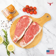 Muscat Livestock US Choice Beef 2 steaks of 250gm each US Choice Black Angus Beef Striploin Steak MB2+